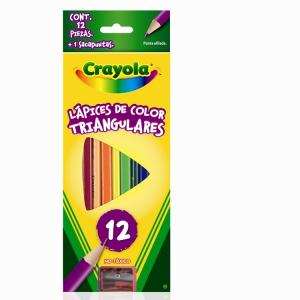COLORES CRAYOLA TRIANGULAR CON 12  PIEZAS    