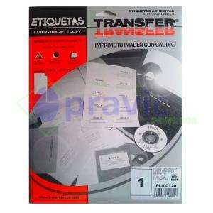 ETIQUETAS ADHESIVAS LASER TRANSFER C/ 20H CARTA