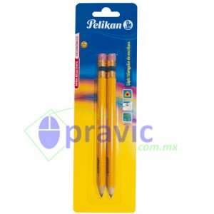 LAPIZ ENTRENADOR JUMBO PELIKAN TRIANGULAR BLISTER CON 2 PIEZAS