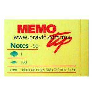 NOTAS ADHESIVAS 2X3in MEMOTIP 56 AMARILLAS  12 BLOCKS JANEL