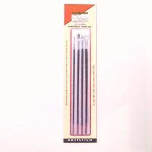 PINCEL ISEMARF NARANJA CERDA BLANCA/MARTA CON 4 PIEZAS