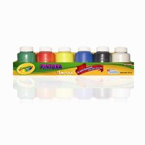 PINTURA TEMPERA CRAYOLA ESTUCHE CON 6 COLORES