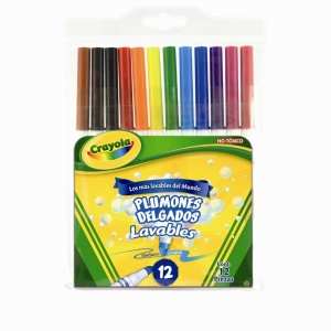 PLUMIN CRAYOLA LAVABLES  CON 12 PZAS