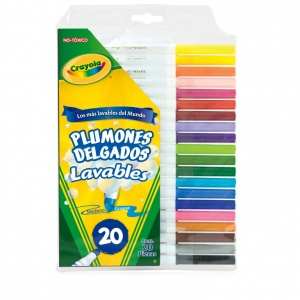 PLUMIN DELGADO CRAYOLA LAVABLES C/20     