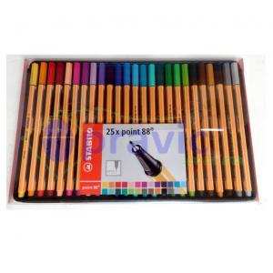 ROTULADOR STABILO POINT 88  CON 25 PIEZAS