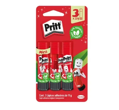 LAPIZ ADHESIVO PRITT 11GR 3 pzas