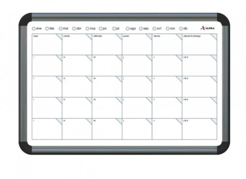 PIZARRON BLANCO ALFRA 40X6CM  PLANEADOR MENSUAL 