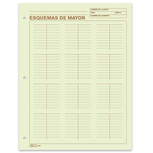 BLOCK ESQUEMA DE MAYOR T/ CARTA PAQ. C/3PZAS C/50H C/U PRINTAFORM