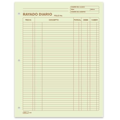 BLOCK RAYADO DIARIO T/CARTA PAQ. CON 3 PZAS C/25 JUEGOS PRINTAFORM