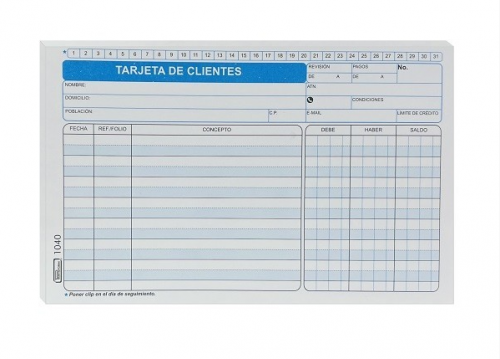 TARJETA DE ACLIENTES 5X8