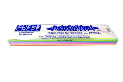 PAPEL CREPE SURTIDO PASCUA 10 PZAS 