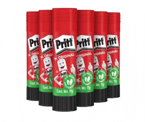 LAPIZ ADHESIVO PRITT 11GR PAQUETE C/12 PZAS     