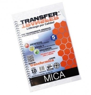 MICA ADHERIBLE TRANSFER PLIEGO 50X66CM  C/10PZAS 