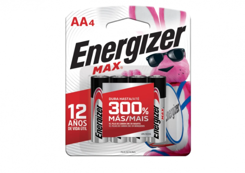 PILA ALCALINA ENERGIZER AA 1.5 VOLT. C/4PZAS