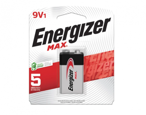 PILA ALCALINA ENERGIZER MAX 9 VOLT. 1 PIEZA