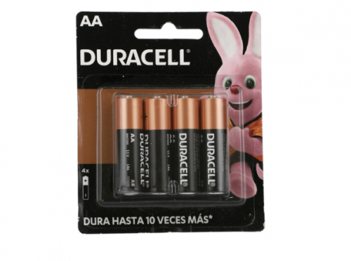 PILA ALCALINA AA DURACELL 1.5 VOLT. 4PZAS