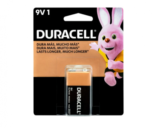 PILA ALCALINA DURACELL 9 VOLT.