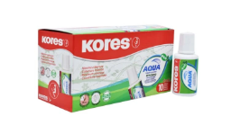 CORRECTOR LIQUIDO AQUA KORES 20 ML. 20PZAS