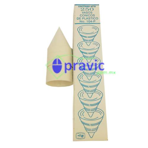 CONOS DE PLASTICO PARA AGUA 3.4oz 5000pzas