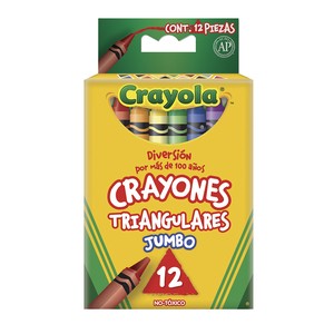 CRAYONES JUMBO TRIANGULAR CRAYOLA C/12PZAS