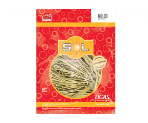 LIGA DE HULE NATURAL NUM. 33 EL SOL 80GR