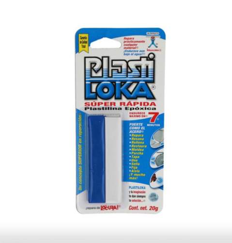 PLASTILOKA SUPER RÁPIDA 20G  AZUL Y BLANCO