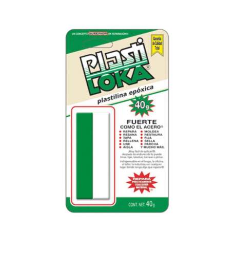 PLASTILOKA 20G  VERDE  BLANCA