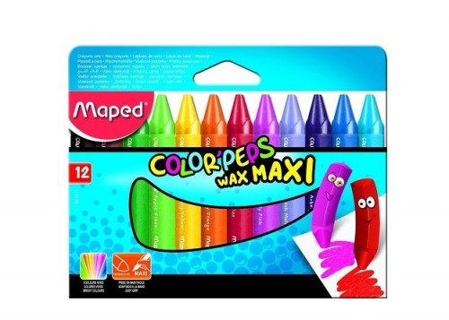 CRAYON DE CERA MAPED PEPS MAXI C/ 12 