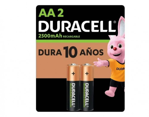 PILA ALCALINA AA RECARGABLE DURACELL BLISTER C/4PZAS