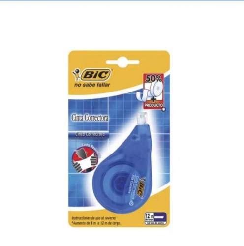 CORRECTOR BIC EN CINTA DE 12MTS X 5MM