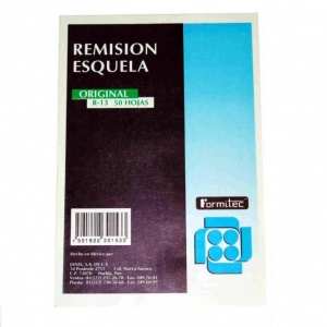 BLOCK DE REMISION ORIGINAL 1/2 CARTA PAQ. CON 10 PZAS FORMITEC