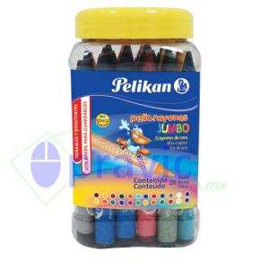 BOTE DE CRAYONES PELIKAN JUMBO TRIANGULAR CON 28