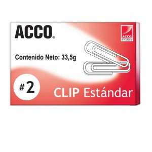 CLIP ESTANDAR ACCO N° 2 100PZAS