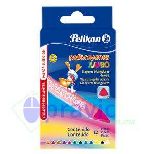 CRAYON JUMBO TRIANGULAR CON 12PZAS PELIKAN