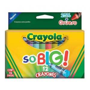 CRAYONES DE CERA EXTRA JUMBO CON 12