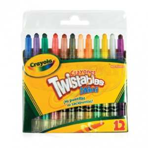 CRAYONES TWISTABLES MINI CON 12 PIEZAS 