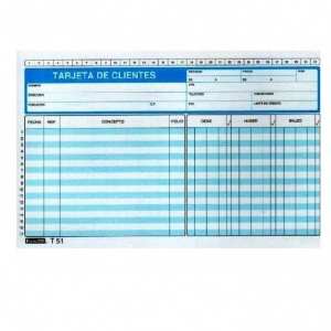 TARJETA DE CLIENTES FORMITEC 5X8 PULGADAS