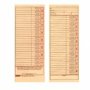 TARJETA PARA RELOJ CHECADOR QUINCENAL 100PZAS FORMITEC